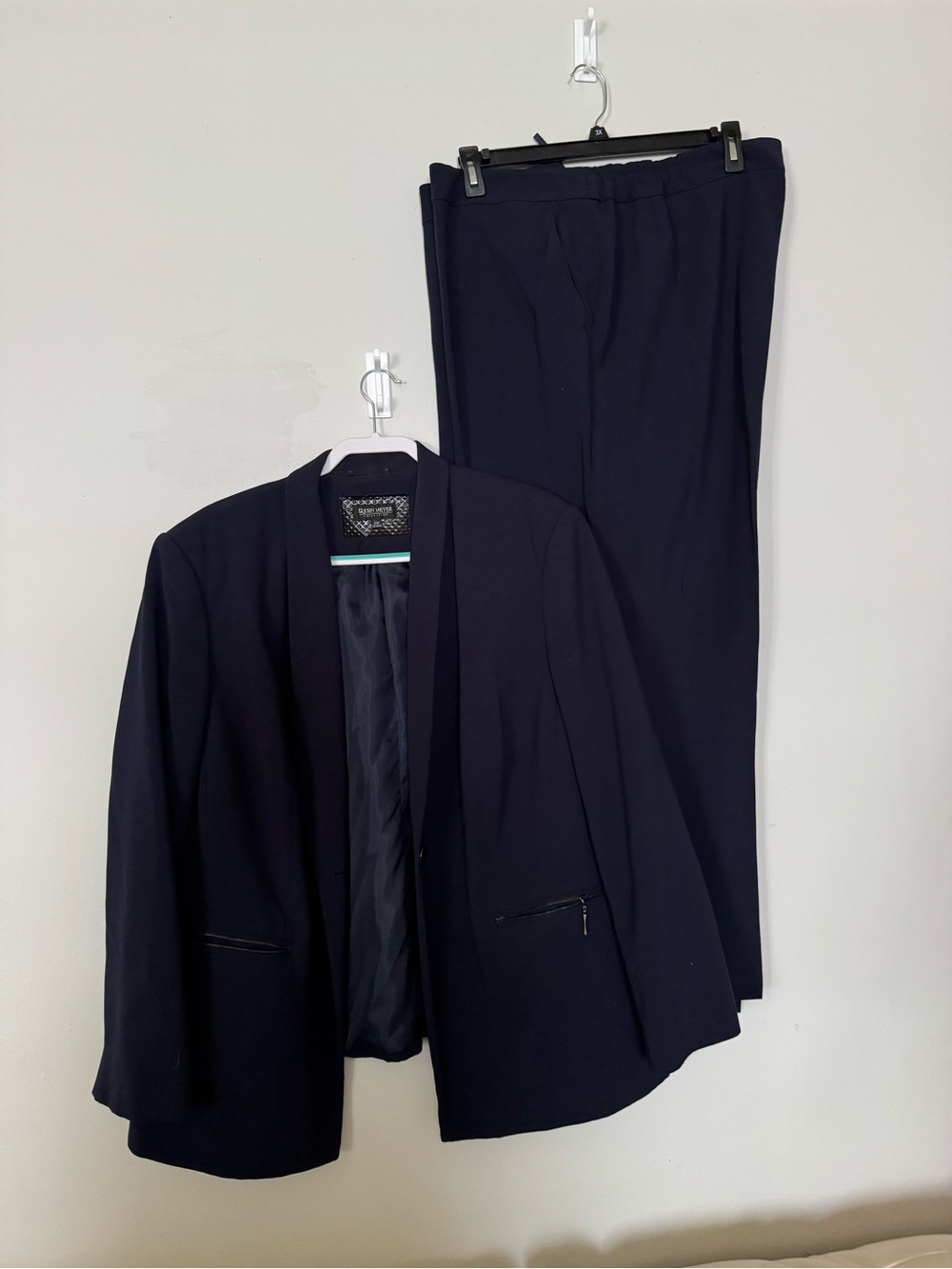 Women's Navy Blazer & Trouser Suit Jacket Set